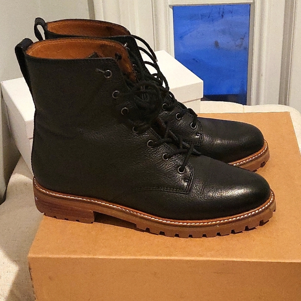 Madewell leather combat boots